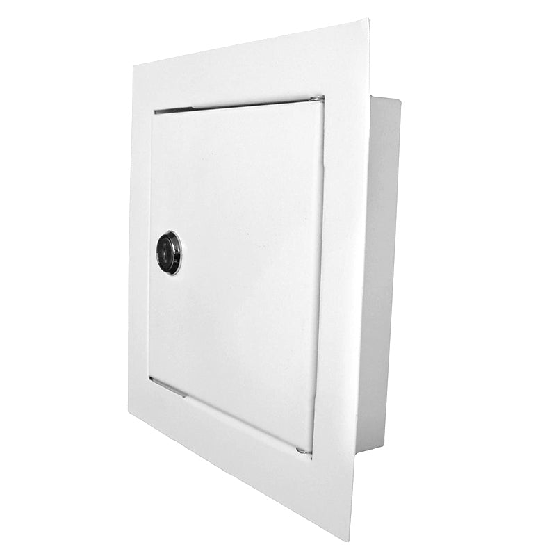Access Panel Door Metal With Lock, White 150mm x 200mm for Home and Garden Use