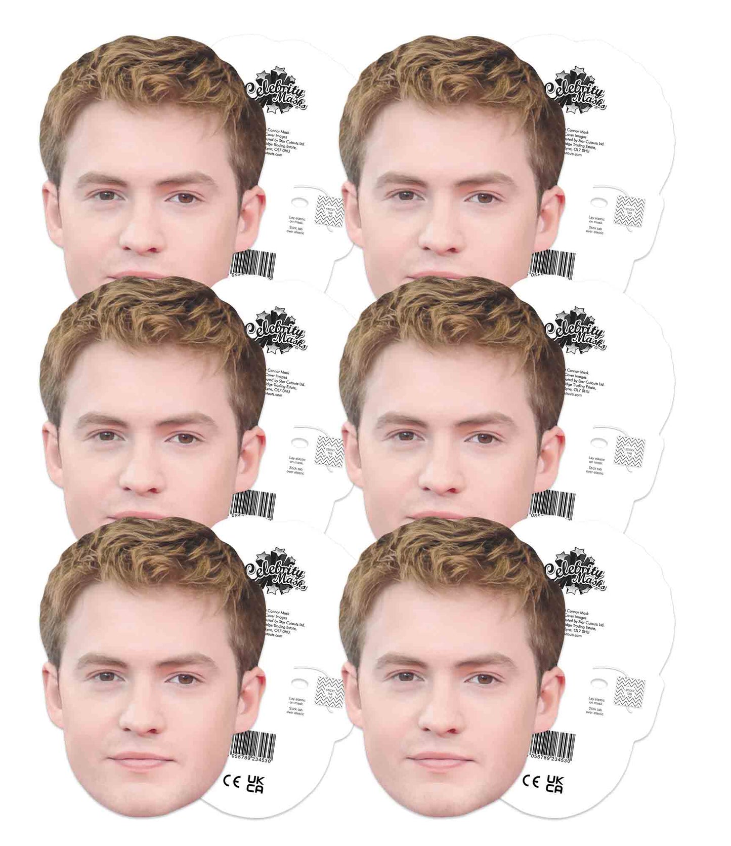 CMP008 Kit Connor 6 Pack Masks - Includes Tabs and Elastic