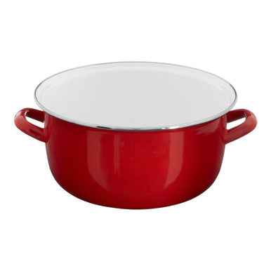 Telo Red Enamel On Steel Deep Fryer