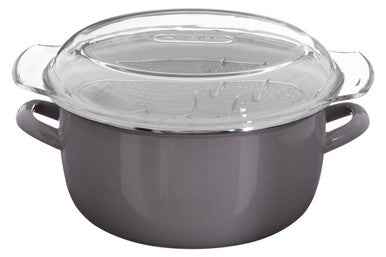 Telo Cool Grey Enamel On Steel Deep Fryer