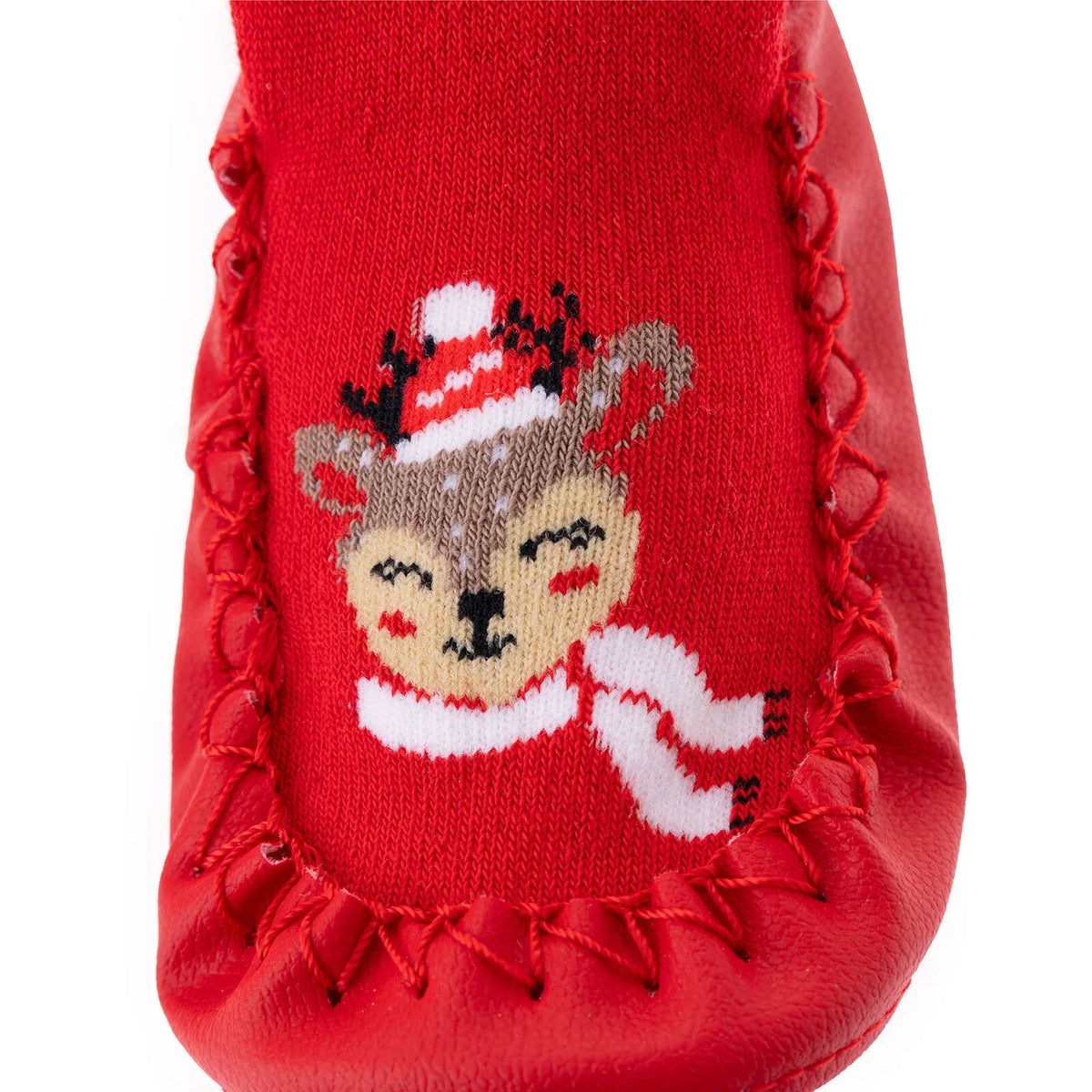 HelloBaby Reindeer Print New Year Slipper Baby Socks