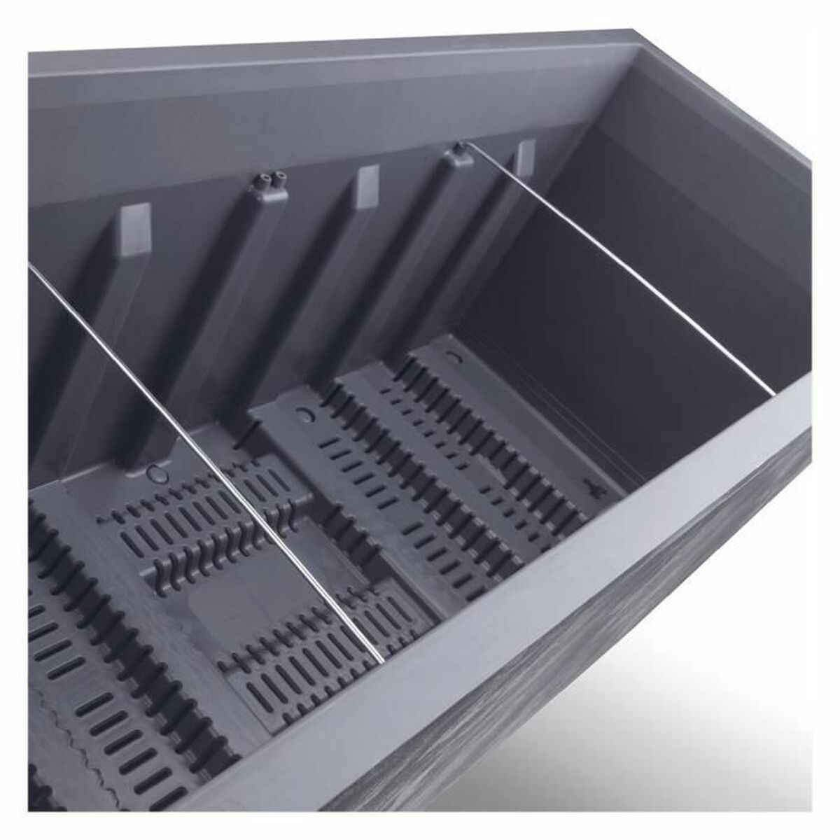 Plant pot Deroma Anthracite 99 cm Plastic Rectangular Modern