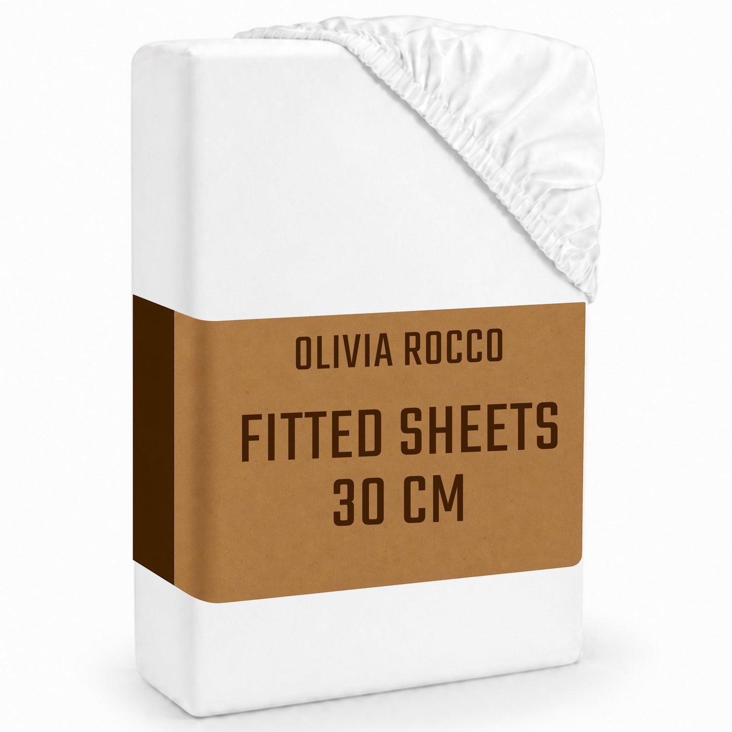OLIVIA ROCCO Fitted Sheets Plain Dye Super Soft Easy Care Bed Linen Sets Easy-Care Hotel-Quality Comfort