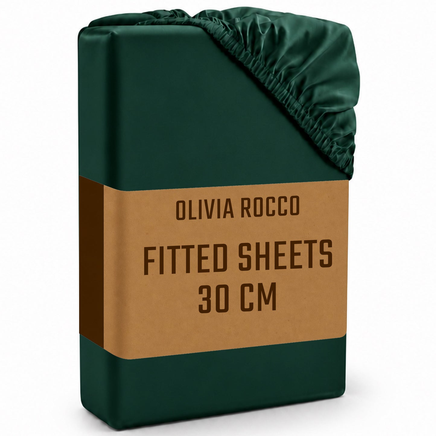 OLIVIA ROCCO Fitted Sheets Plain Dye Super Soft Easy Care Bed Linen Sets Easy-Care Hotel-Quality Comfort