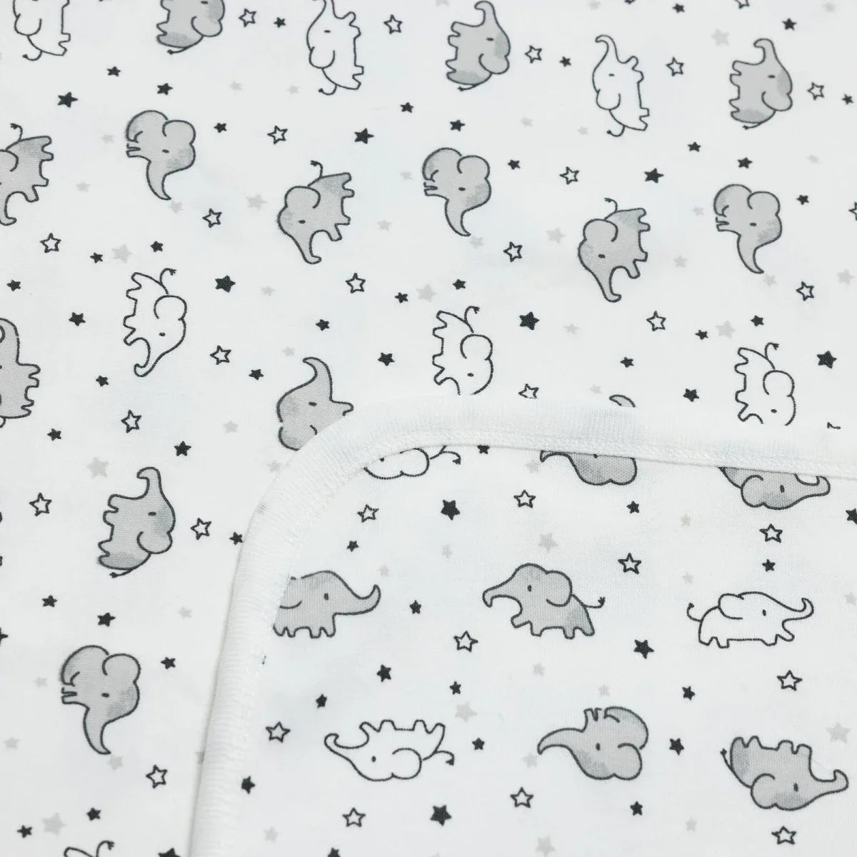 Little Dreams Elephant Print Jersey Baby Blanket (80 x 90 cm)