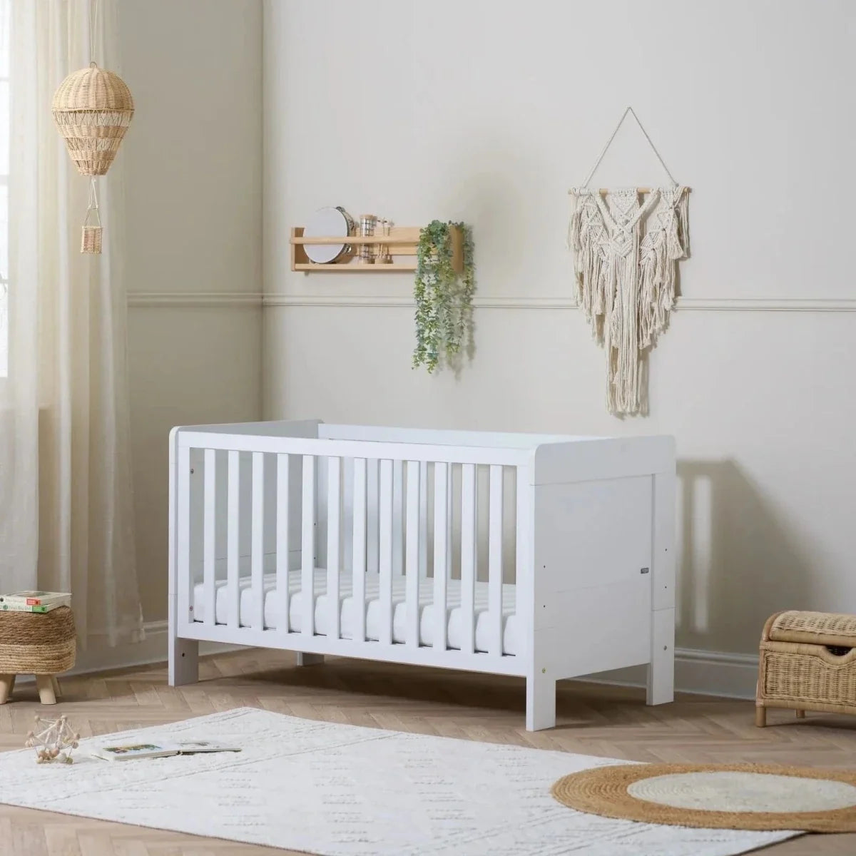 Tutti Bambini Alba Mini Cot Bed - Essentials White