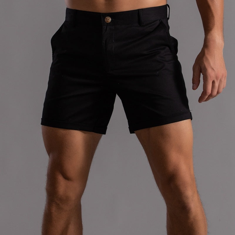 Men's Shorts With Pockets Fashion Summer Button Beach Pants