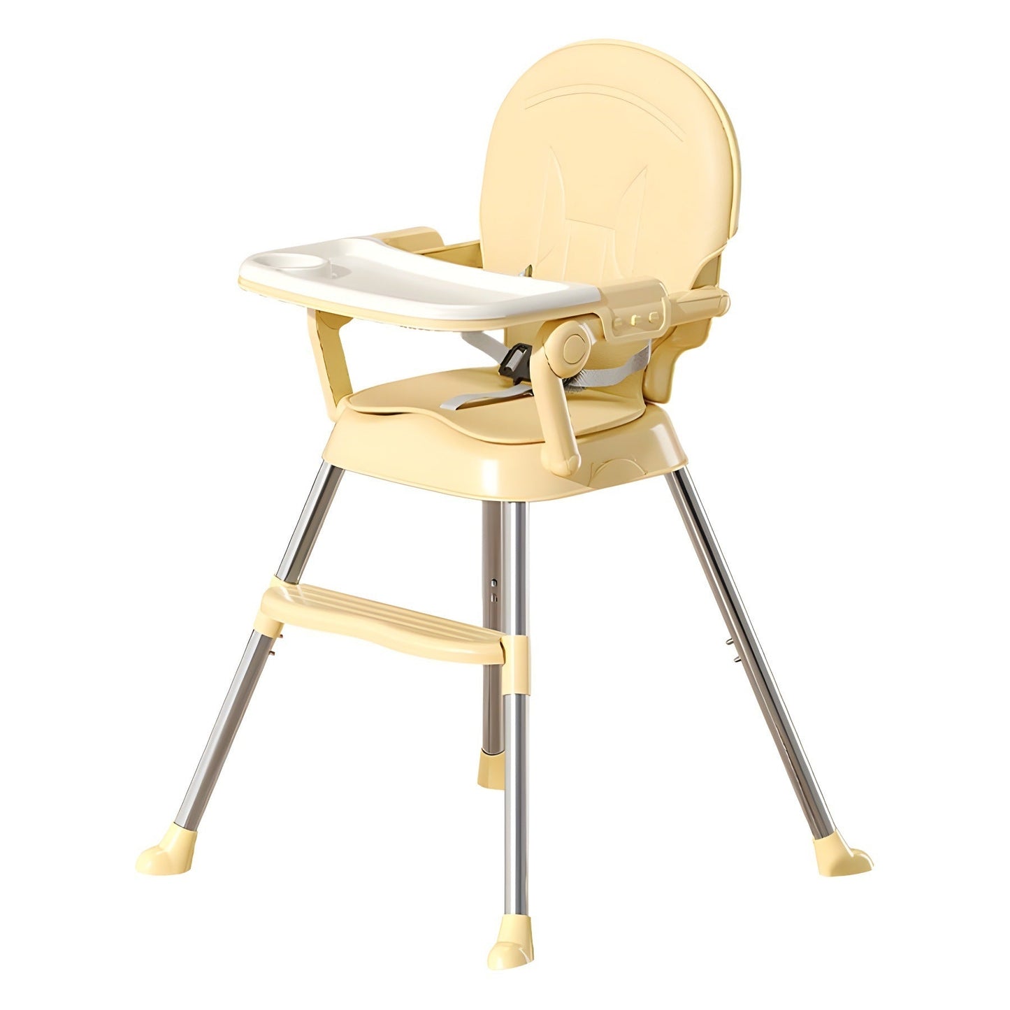 Abaddou Foldable Baby High Chair - Adjustable Metal Frame 105cm