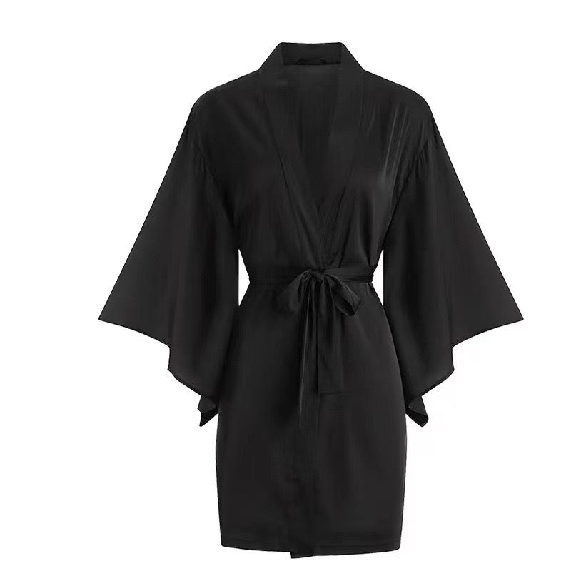 High-end Subtly Alluring Butterfly-knot Plus-size Viscose Sexy Pajamas