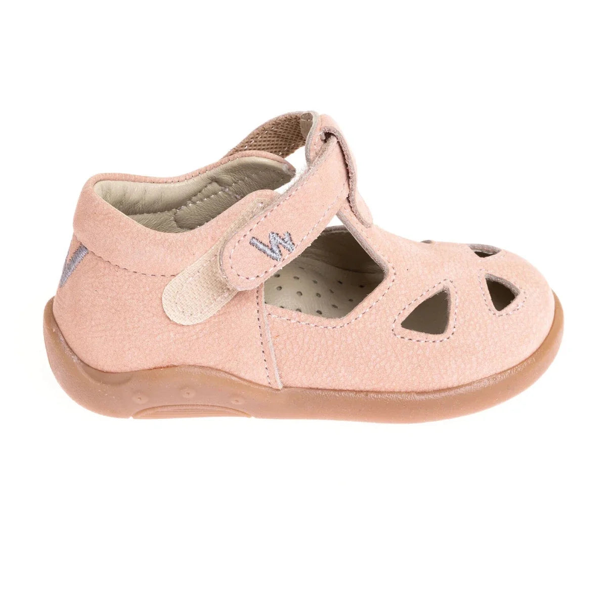 BabyWalk Perforated Touch-Fastening Classic Leather Baby Sandals