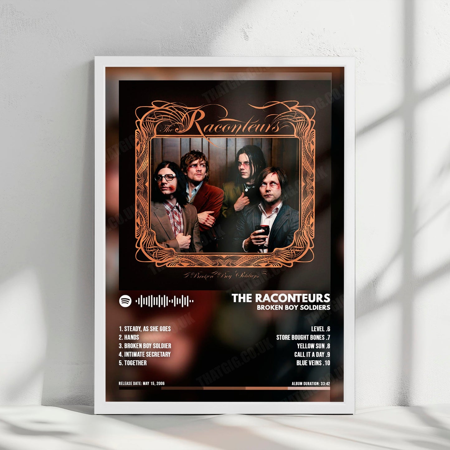 The Raconteurs "Broken Boy Soldiers" Album Cover Poster - with Complete Tracklist