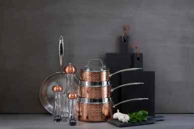 Minerva Large 20 Cm Hammered Saucepan