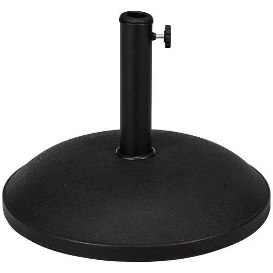 Outsunny  25kg Round Umbrella Base-Black  Black ?50 x 37cm