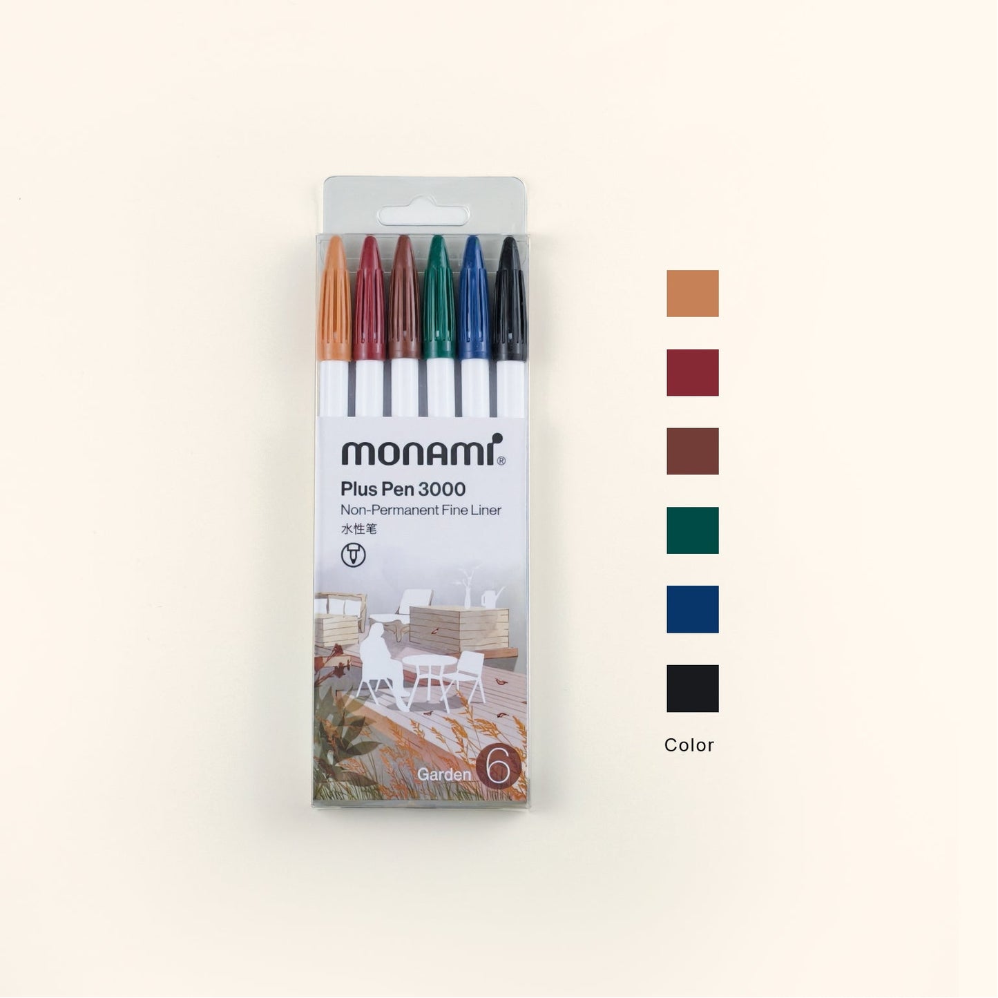 Monami | Plus Pen 3000 Pen Set | 0.4mm Fine Journal Pen
