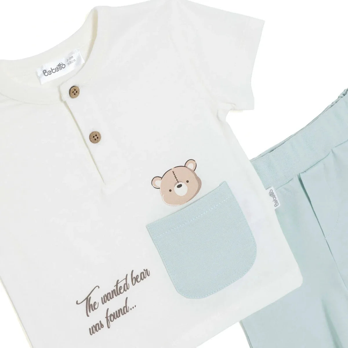 Bebetto Printed Short Sleeve Baby T-Shirt & Shorts Set (1-3 to 12 Months)