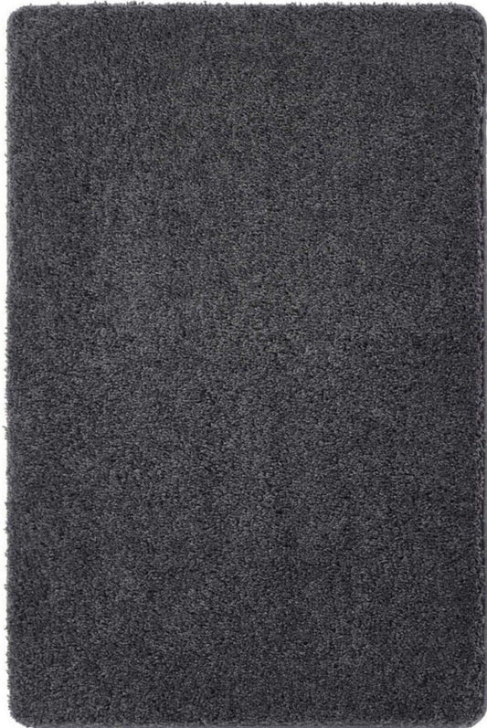 Washable Charcoal Shaggy Rug