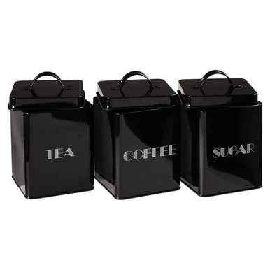 Easton 5 Piece Black Kitchen Storage Set