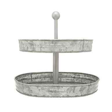 Drummond Two Tier Galvanised Steel Cake Stand