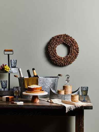 Drummond Two Tier Galvanised Steel Cake Stand With Handle