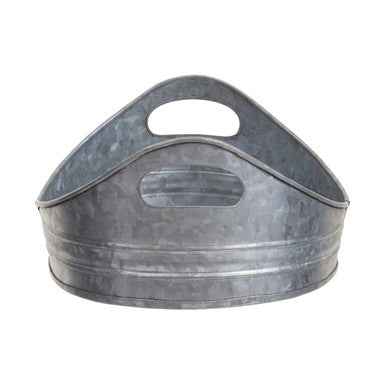 Drummond Set Of Two Galvanised Steel Oval Trays