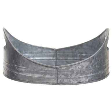 Drummond Set Of Two Galvanised Steel Oval Trays