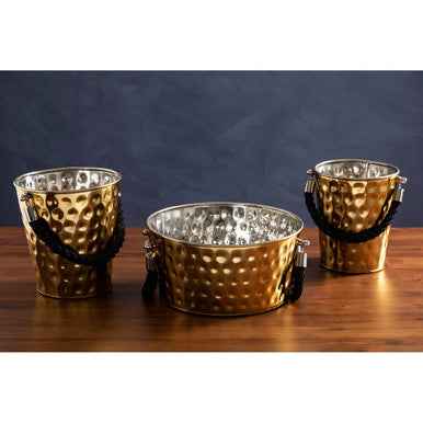 Miressa Medium Gold Finish Party Bucket