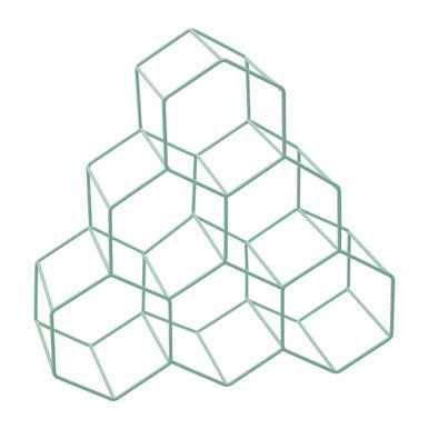 Vertex 6 Bottles Green Finish Wine Rack