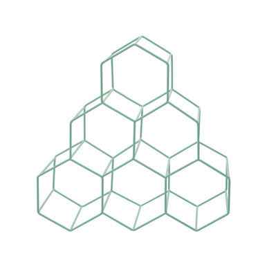 Vertex 6 Bottles Green Finish Wine Rack