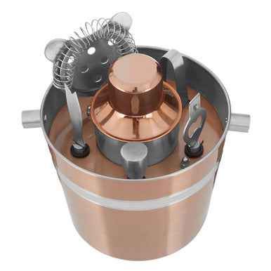 7Pc Bar Set With Rose Gold Finish