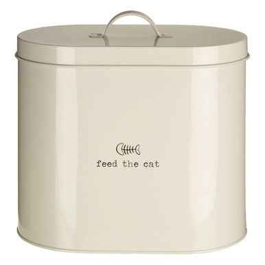 Adore Pets 6.5Ltr Feed The Cat Food Cream Storage Bin With Spoon