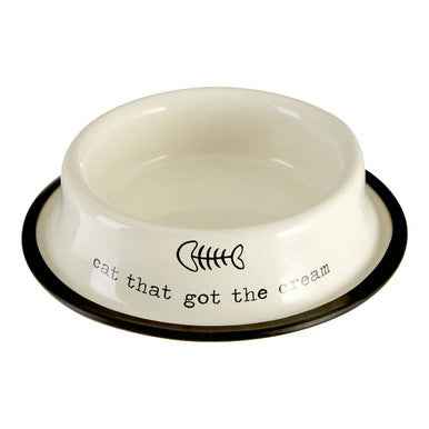Adore Pets 0.4Ltr Cat That Got The Cream Bowl