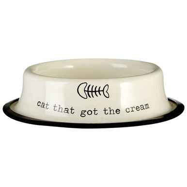 Adore Pets 0.4Ltr Cat That Got The Cream Bowl