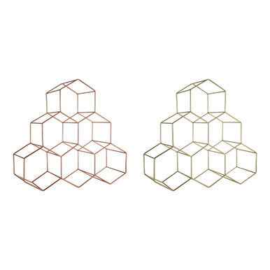 Vertex 6 Bottle Gold Finish Wine Rack