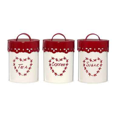 Anglaise Tea Coffee Sugar Canister Set