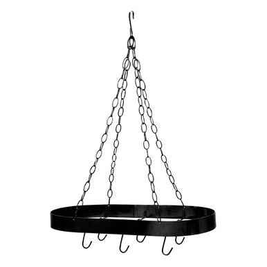 Valen Matt Black Oval Ceiling Rack