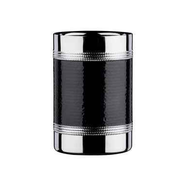 Bottle Cooler With Hammered Black Band