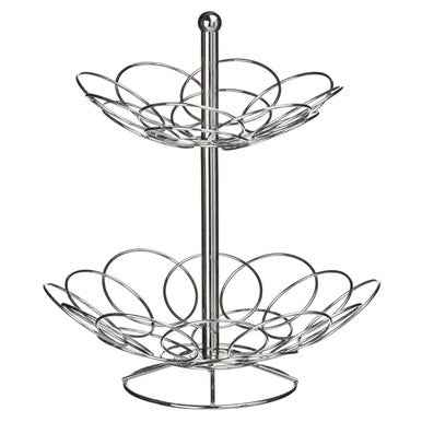 Ellipse 2 Tier Chrome Fruit Basket