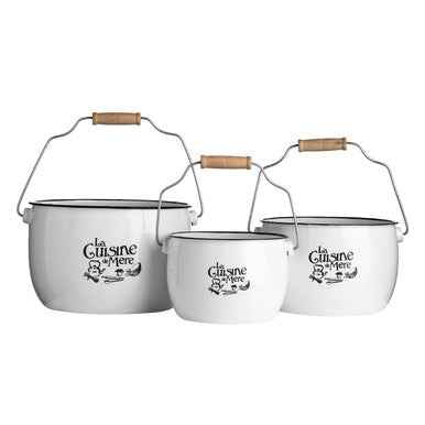 La Cuisine De Mere Set Of 3 Storage Pots