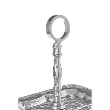 Bailey 2 Tier Hammered Aluminium Cake Stand