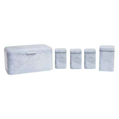 Easton 5 Piece Marble Effect Kitchen Storage Set