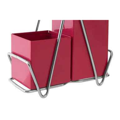 2 Compartment Hot Pink Cutlery Caddy