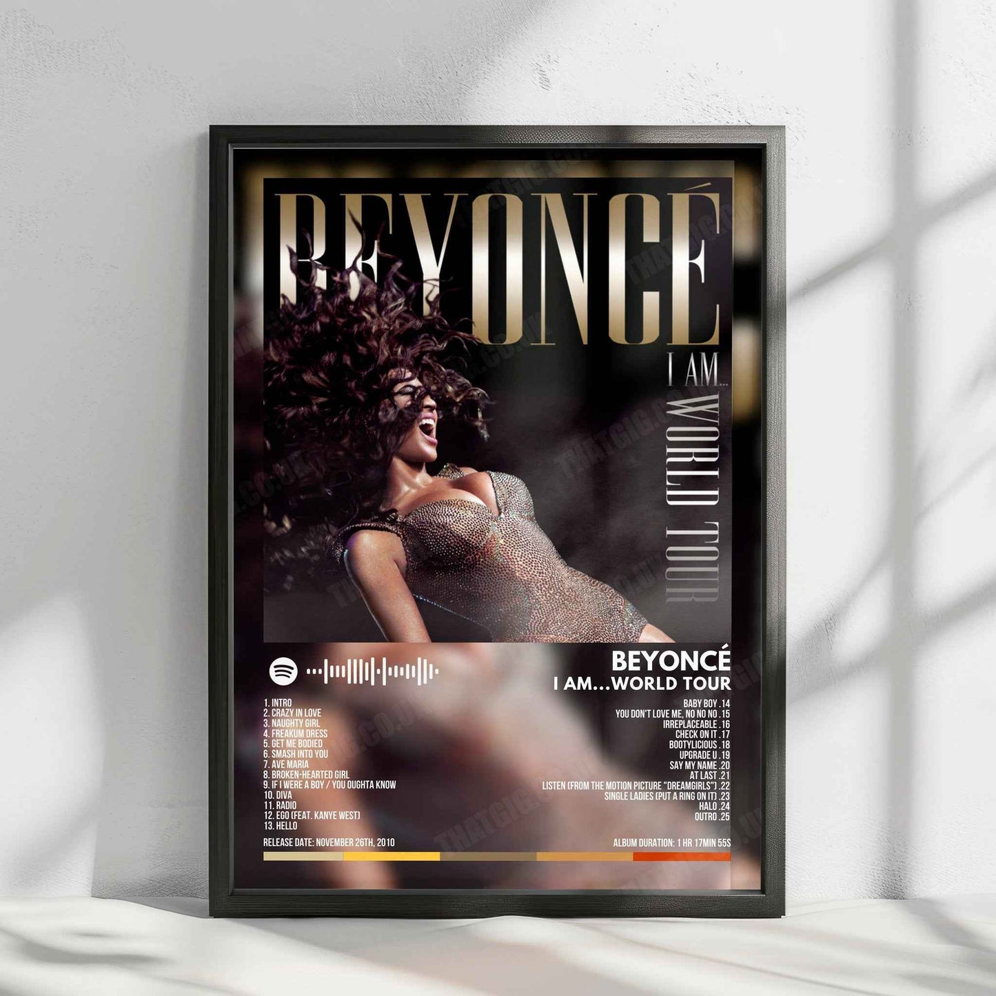 Beyoncé "I Am...World Tour" Album Cover Poster - with Complete Tracklist