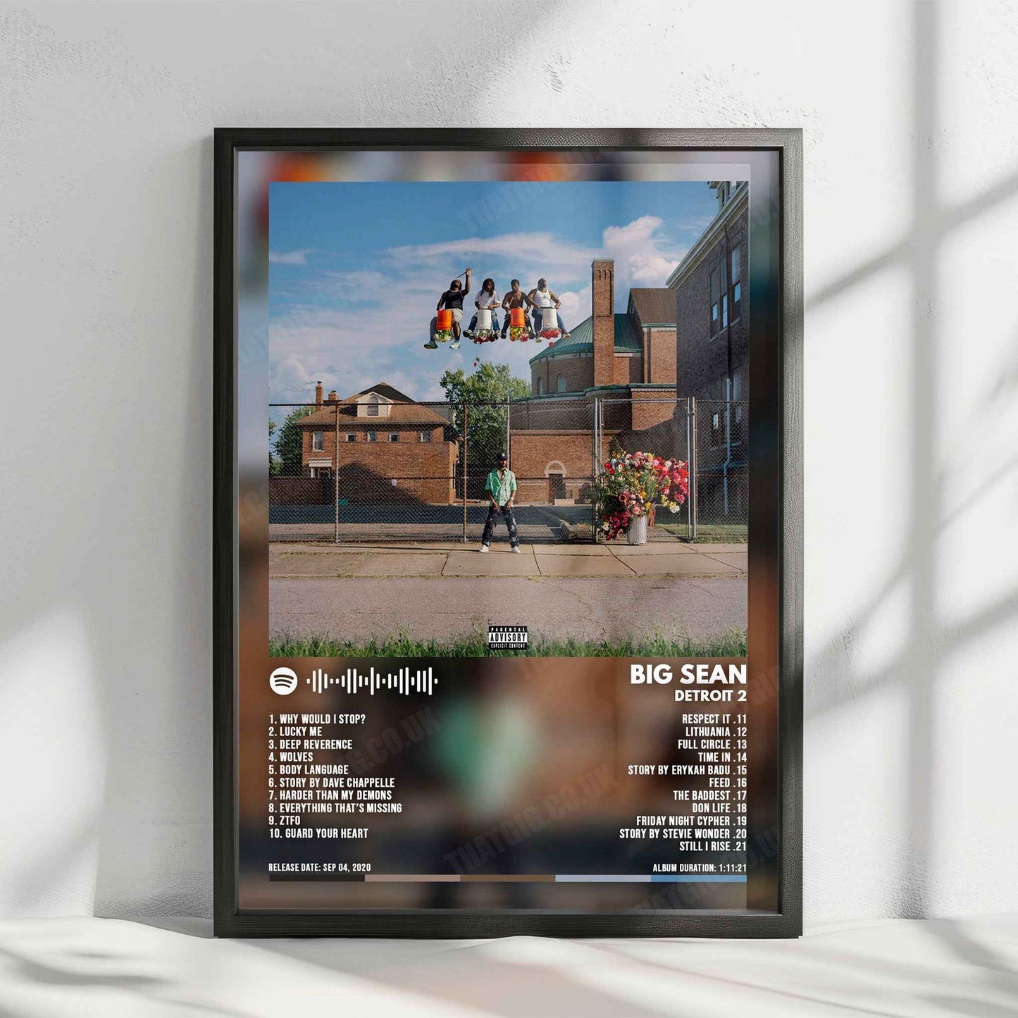 Big Sean "Detroit 2" Album Cover Poster - with Complete Tracklist