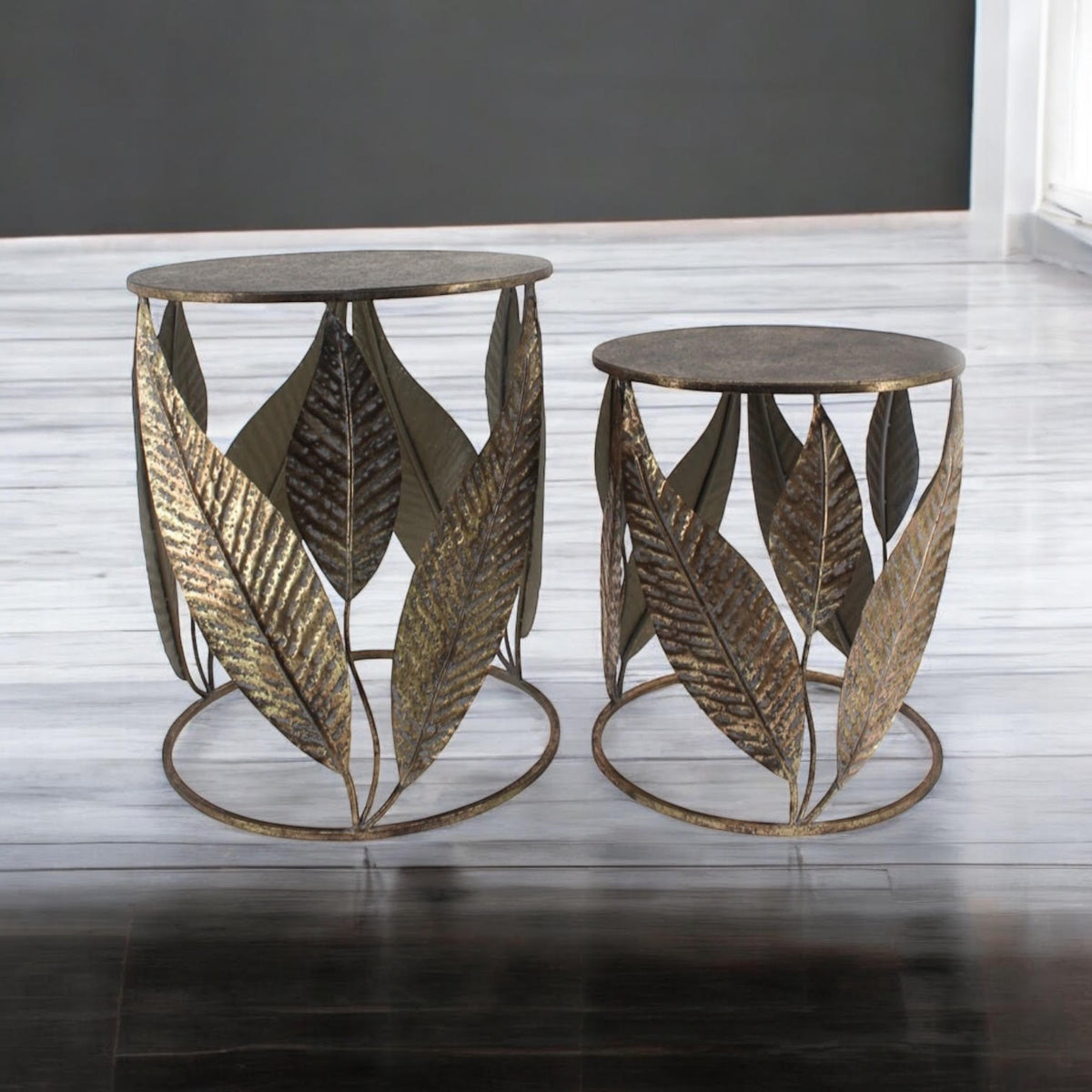 61/50CM SET 2 METAL TABLES