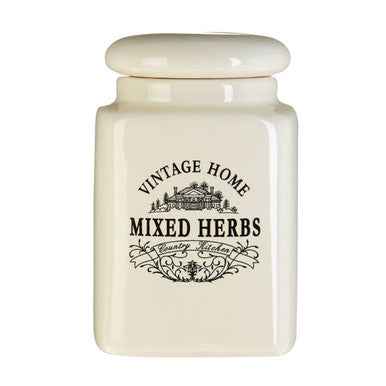 Vintage Home Set Of Six Cream Spice Jars