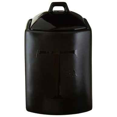 Black Text Tea Jar