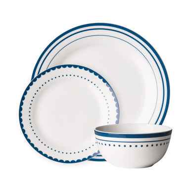Avie  Saturn 12 Piece Blue Dinner Set