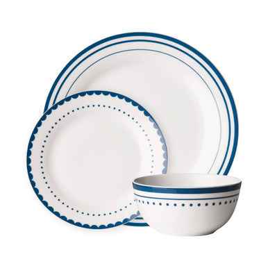Avie Saturn 12 Piece Blue Dinner Set Mob