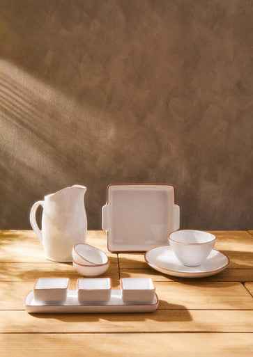 Calisto Terracotta White Glazed Pitcher