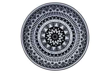 Maya 12 Piece Black And White Dinner Set